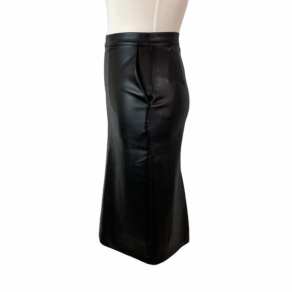 ASOS Ivyrevel PU Midi Pencil Skirt size 4 black - Picture 6 of 16